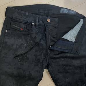 DIESEL ディーゼル/JOGG JEANS ジョグジーンズ/THOMMER CB-NE 069CQ W28 /樹脂加工 スウェット ストレッチ ブラック デニム パンツの画像5