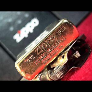 ZIPPO "COMMEMORATIVE" SOLID BRASS W year 1982年製