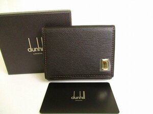 【未使用保管品】 ダンヒル Dunhill レザー ロゴプレート サイドカー コインパース 小銭入れ メンズ