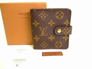 【未使用保管品】 ルイヴィトン LOUIS VUITTON モノグラム コンパクトジップ 2つ折り 財布 コンパクト財布 メンズ レディース