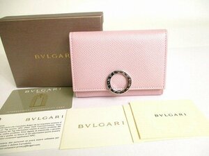 【未使用保管品】 ブルガリ BVLGARI ロゴクリップ グレインレザー 名刺入れ カードケース メンズ レディース