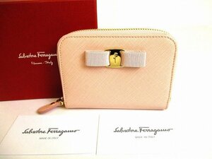 【未使用保管品】 サルバトーレ フェラガモ Salvatore Ferragamo ヴァラ レザー ラウンドジップ 小銭入れ コインパース