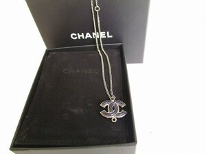 【超美品】 シャネル CHANEL CC ロゴ ココマーク シルバー金具 ネックレス