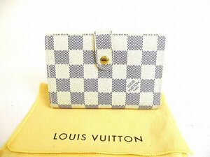 【未使用保管品】 ルイヴィトン LOUIS VUITTON ダミエ アズール ポルトフォイユ ヴィエノワ 2つ折り 財布 コンパクトウォレット