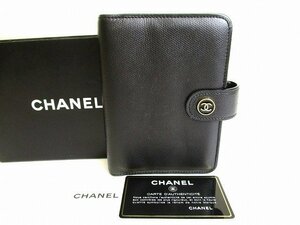 【新品同様】 シャネル CHANEL CCロゴ ココマーク カーフスキン アジェンダ 手帳カバー システム手帳 メンズ レディース