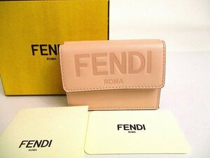 【未使用保管品】 フェンディ FENDI ROMA ローマ レザー 3つ折り 財布 コンパクト財布 コンパクトウォレット メンズ レディース