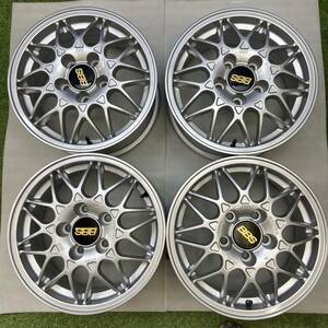 【0020】★中古美品★程度良好★HONDA BBS RG181　15インチ　15×6.5JJ　ET55　PCD114.3　5穴　ハブ径64　アルミホイール4本