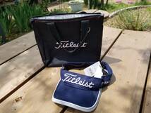 未使用タグ付き　タイトリスト Titleist ショートバイザー　と　クーラーバッグ_画像1