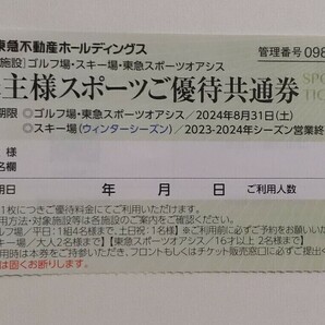 1-9枚 スポーツご優待共通券 スキー場(ウインターシーズン)ゴルフ場 東急スポーツオアシス 東急不動産 株主優待券 2024年8月31日まで の画像1