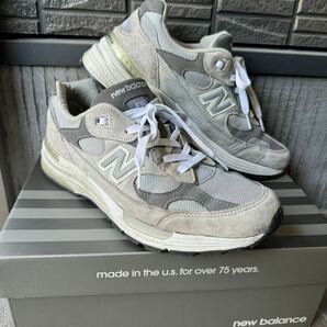 New Balance M992GR USA製 US9.5 27.5cm アメリカ米国製 スウェード 新品 未使用 NB グレー スニーカー Made In USA made ジャンクの画像2