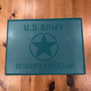 No.161 stencil seat U.S.A.F. U.S.ARMY beige scan p custom-made signboard America man front military Army 