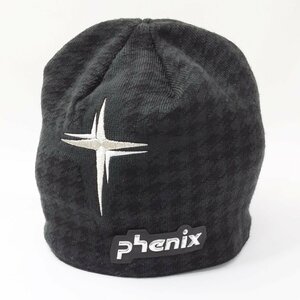 Phenix Phoenix knitted cap PS478HW31 black group thousand bird pattern 