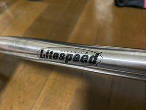 litespeed チタン フラットバー 25.4mm ハンドル mtb ブルーラグ 90smtb ライトスピード ライザーバー