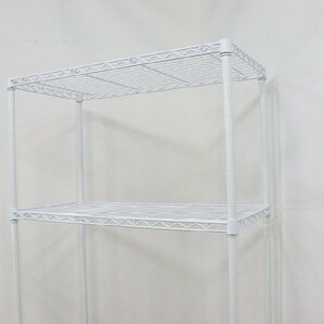 J5450◆Home ERECTA◆メタルラック◆2段◆ホワイト◆収納◆890×450×1890mmの画像4