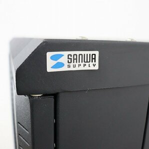 J5421◆SANWA◆サーバーラック◆全面メッシュパネル◆鍵付き◆ブラックの画像8