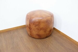 J5423◆ACME◆アクメファニチャー◆スツール◆オットマン◆クラックレザー◆アメリカンヴィンテージ◆OAKS LEATHER STOOL