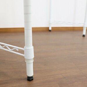 J5450◆Home ERECTA◆メタルラック◆2段◆ホワイト◆収納◆890×450×1890mmの画像8