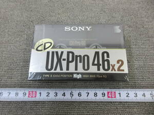 M[4-18]*24 electric shop stock goods SONY Sony cassette tape UX-Pro46 TYPEⅡ(CrO2) 2 pcs set unused long-term keeping goods 