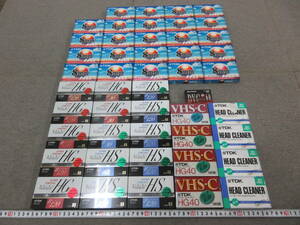 K145[4-30]* electric shop stock goods 8mm video cassette 48ps.@ together TDK sharp HG HS VHS-C DVC head cleaner / camera 