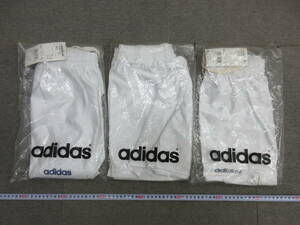 M【5-1】◎2 スポーツ店在庫品 adidas アディダス サッカーパンツ M・Lサイズ 3点まとめて ホワイト 未使用長期保管品