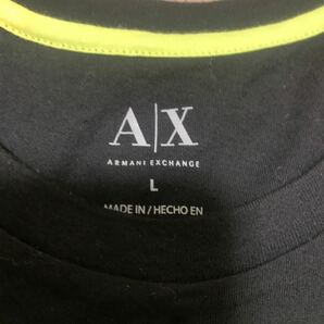 未使用 メンズ Lサイズ A/X ARMANI EXCHANGE アルマーニ エクスチェンジ 半袖Tシャツ ブラック の画像2