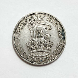 １円スタート! ・1935 イギリス 1シリング銀貨 ジョージ５世・アンティーク コインの画像1