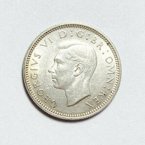 １円スタート! ・1940 イギリス 6ペンス 銀貨 ジョージ6世・アンティーク コインの画像3