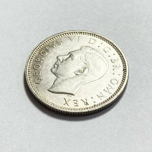 １円スタート! ・1940 イギリス 6ペンス 銀貨 ジョージ6世・アンティーク コインの画像4