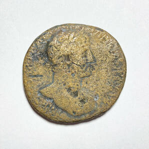 １円スタート! ・ローマ帝国の皇帝 ローマ ハドリアヌス（在位： 117-138 AD）セステルティウス青銅貨・アンティーク コインの画像2