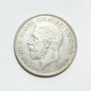 １円スタート! ・イギリス 1936年 1/2クラウン 銀貨 ジョージ5世・アンティーク コインの画像3