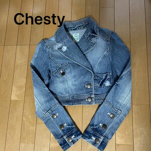 Chesty チェスティ　ダメージ加工　 デニムジャケット　 ショート丈　size1