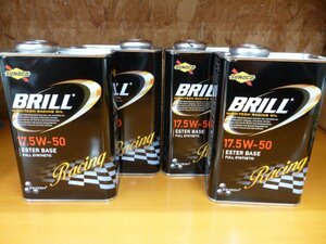 送料無料 [即納] SUNOCO エンジンオイル スノコ オイル BRILL ブリル 17.5w-50 17.5w50 1L×4 4本 4L サーキット タイムアタック ドリフト