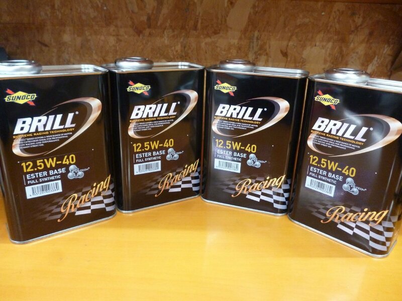 送料無料 [即納] SUNOCO エンジンオイル スノコ オイル BRILL ブリル 12.5w-40 12.5w40 1L&#215;4 4本 4L サーキット タイムアタック ドリフト