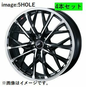 個人宅発送可能 ウエッズ Weds 18X7.0J +47 5穴 PCD114.3 PBMC ホイール 4本セット LEONIS MV レオニス・エムブイ (41729)