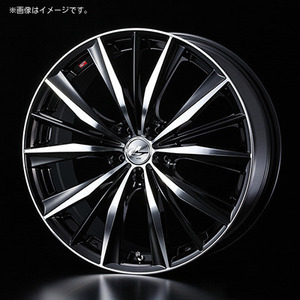 【個人宅発送可能】ウエッズ Weds 18X7.0J +53 5H PCD114.3 BKMC ホイール 1本 LEONIS VX レオニス・ブイエックス (33277)