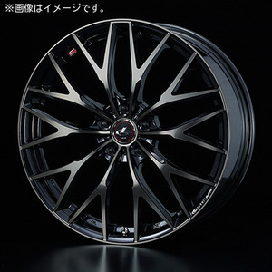 【個人宅発送可能】ウエッズ Weds 18X7.0J +47 5H PCD114.3 PBMC/TI ホイール 1本 LEONIS MX レオニス・エムエックス (37435)