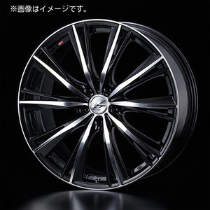 【個人宅発送可能】ウエッズ Weds 18X7.0J +53 5H PCD114.3 BKMC ホイール 1本 LEONIS WX レオニス・ダブルエックス (33902)