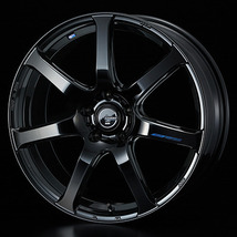 【個人宅発送可能】ウエッズ Weds 18X7.0J +53 5穴 PCD114.3 PBK ホイール 1本 LEONIS NAVIA 07 レオニス・ナヴィア ゼロセブン (39578)_画像1