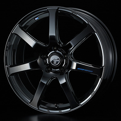 【個人宅発送可能】ウエッズ Weds 18X7.0J +53 5穴 PCD114.3 PBK ホイール 1本 LEONIS NAVIA 07 レオニス・ナヴィア ゼロセブン (39578)