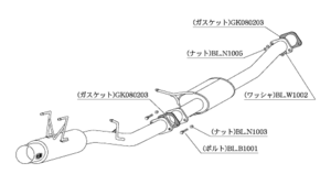 自動車関連業者直送限定 柿本 カキモト マフラー HYPER FULLMEGA N1+ Rev. NISSAN シルビア (K)PS13 2.0_ターボ FR 5MT/4AT (N31331)