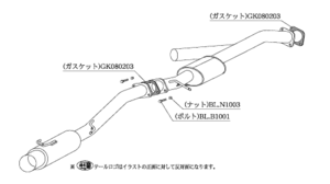 自動車関連業者直送限定 柿本 カキモト マフラー HYPER FULLMEGA N1+ Rev. TOYOTA クレスタ JZX90 2.5_ツインターボ FR 4AT/5MT (T31320)