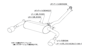 自動車関連業者直送限定 柿本 カキモト マフラー Class KR ステンレステール TOYOTA RAV4 MXAA52 2.0_NA FF (T713167P)