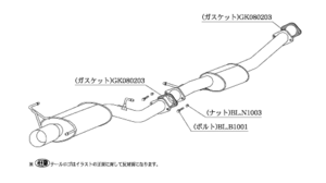 自動車関連業者直送限定 柿本 マフラー Kakimoto.R カキモトアール NISSAN スカイライン GT-R BNR34 2.6_ツインターボ 4WD 6MT (NS352)