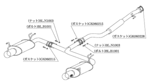 自動車関連業者直送限定 柿本 マフラー Kakimoto.R カキモトアール HONDA オデッセイ RB2 06/4_M/C前 2.4_NA 4WD 5AT (HS369)