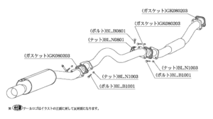 個人宅発送可能 柿本 マフラー Kakimoto.R カキモトアール NISSAN スカイライン クーペ/セダン HR31 2.0_ターボ FR 5MT (NS315)