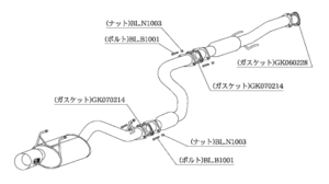 個人宅発送可能 柿本 マフラー Kakimoto.R カキモトアール HONDA インテグラ クーペ DC2 99/7_M/C前 1.8_NA FF 5MT (HS335)