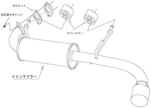 個人宅発送可能！HKS LEGAL リーガル マフラー SUZUKI スズキ ジムニー/ジムニーシエラ JB64W/74W R06A(TURBO) K15B (31013-AS017)_画像3