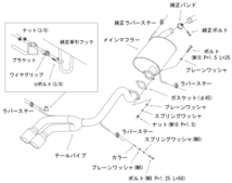 自動車関連業者直送限定 HKS Cool Style II クールスタイル2 マフラー スズキ ワゴンRスティングレー MH34S R06A(NA) 12/08- (31028-AS009)_画像2