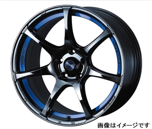 【個人宅発送可能】Weds Sport SA-75R ウェッズ スポーツ 18×8.5J +57※ 5穴 Rim Edge 4.47mm PCD100 M BLCII ホイール 1本 (74050)