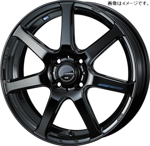 【個人宅発送可能】ウエッズ Weds 16X6.0J +45 4穴 PCD100 PBK ホイール 1本 LEONIS NAVIA 07 レオニス・ナヴィア ゼロセブン (39558)